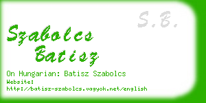 szabolcs batisz business card